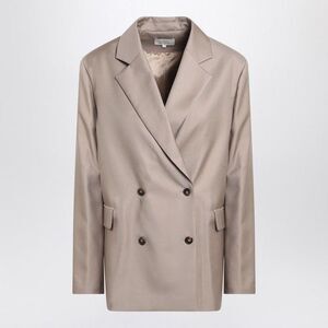 LOULOU STUDIO Double-Breasted Blazer Women Beige Coats & Jackets